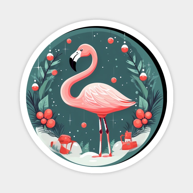 Flamingo Flock Sunset, Love Flamingos Magnet by logiamerch